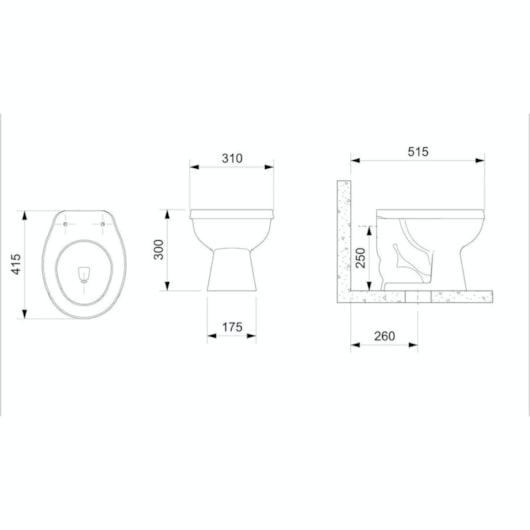 Vaso Sanitário Convencional Infantil Branco Incepa 6,8 Litros - Imagem principal - 91666c18-fdfe-4c30-aaa6-e0ed6fce8d79