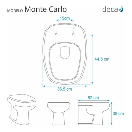 Vaso Sanitário Convencional Monte Carlo P.8.17 Branco Deca - Imagem principal - b921e408-919d-4b22-9a60-25e5204732d5