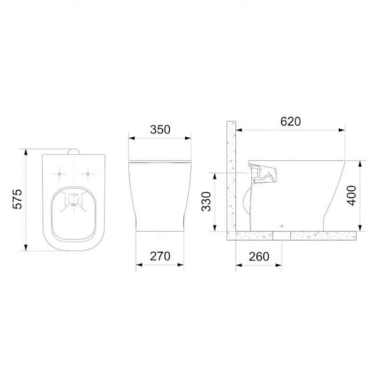 Vaso Sanitário Convencional Sifônica Gap Bege Roca - Imagem principal - cd93b3d1-ea21-4608-a65a-c297f14b9772