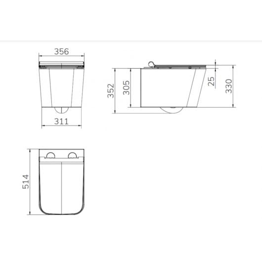 Vaso Sanitário Convencional Suspenso Vougan Branco Docol - Imagem principal - 26652557-d202-47f5-aec4-a07e2cefd026