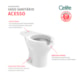 Vaso Sanitário De Acessibilidade Para Caixa Acoplada Com Abertura Frontal Acesso Confort  Celite - b1eff2f5-570d-4b83-bf42-ac4ff2a46736