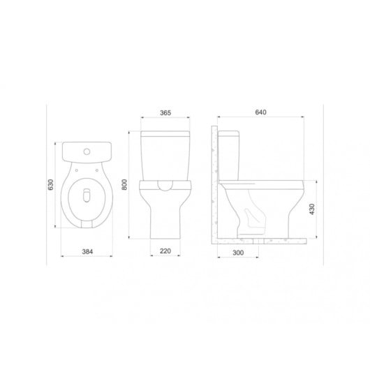 Vaso Sanitário De Acessibilidade Para Caixa Acoplada Com Abertura Frontal Acesso Confort  Celite - Imagem principal - ae5d8945-01b0-4c58-968b-e9b927c8fd4a