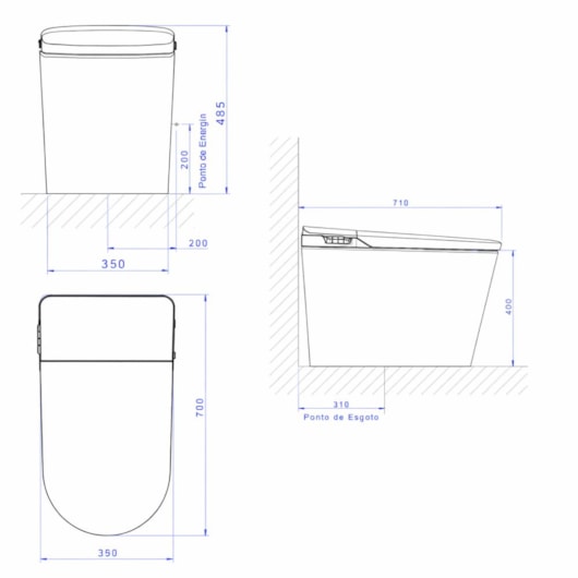Vaso Sanitário Eletrônico High Tech Branco Deca 220V - Imagem principal - af1ac173-9215-46f7-9e19-5ba6e3a914d0