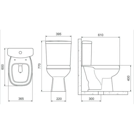 Vaso Sanitário Para Caixa Acoplada Avant Branco Incepa - Imagem principal - 053ee4fd-3241-499b-8c71-94e0f56e212e