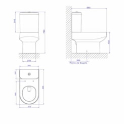 Vaso Sanitário Para Caixa Acoplada Carrara Ébano Deca