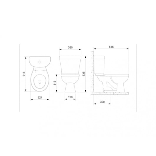 Vaso Sanitário Para Caixa Acoplada Infantil Branco Celite - Imagem principal - e8215b98-fcf0-4d4c-87a1-e9ba7227aae2