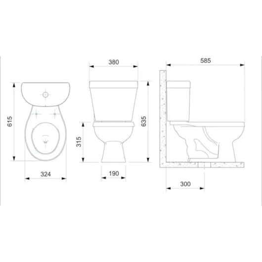 Vaso Sanitário Para Caixa Acoplada Infantil Branco Incepa - Imagem principal - 971315ca-e0e6-4e0a-b4f0-b24253c00db4