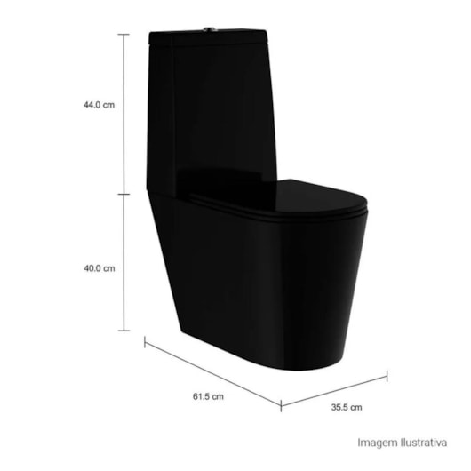 Vaso Sanitário Para Caixa Acoplada LK P.230.94 Ébano Fosco Deca - Imagem principal - 360edc7a-33e3-4b0d-9644-811513103e91