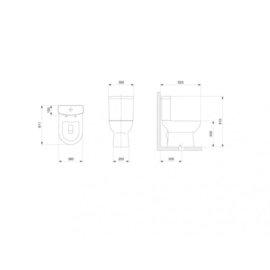 Vaso Sanitário Para Caixa Acoplada Smart Branco Celite - Imagem principal - b9f3070b-317a-44fc-9f01-e6746b4a65a6