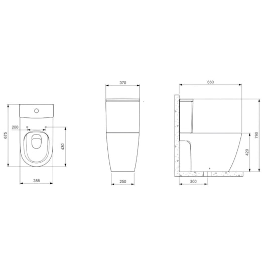 Vaso Sanitário Para Caixa Rimless Sifônica Ona Branco Roca - Imagem principal - 7ab8f94c-c990-4174-acbe-cfef721a02a9