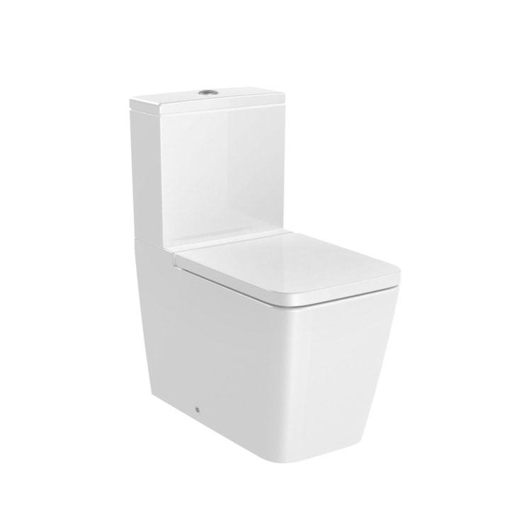 Vaso Sanitário Para Caixa Saída Dual Rimless Square Branco Roca 