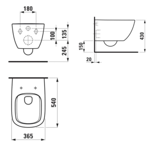 Vaso Sanitário Suspenso Rimless Palomba Branco Laufen - Imagem principal - 3528c51c-44d4-4b21-9b35-9536cd3a33cd