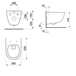 Vaso Sanitário Suspenso Rimless Pro Branco Laufen