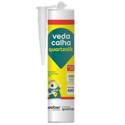 Veda Calha 400gr Cinza Quartzolit - Imagem principal - b04cbd04-d9ae-4d60-8595-900be7ecc785