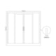 Veneziana 6 Folhas Ecoflex Vidro Mini Boreal Branco Mgm - bd690418-0c81-4a1a-8bb5-6a5a2e894243
