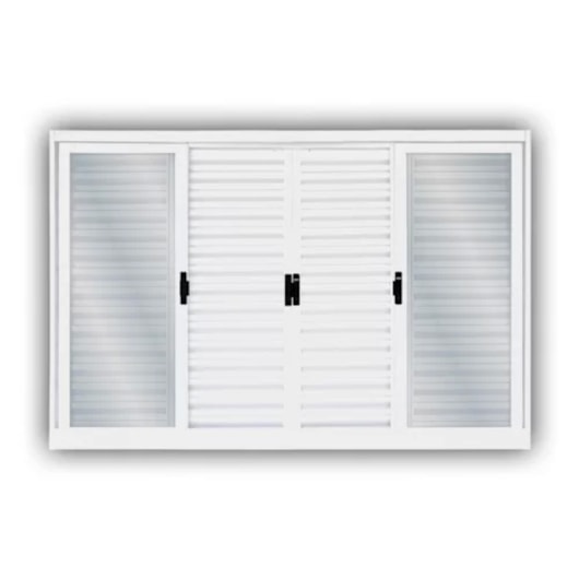 Veneziana 6 Folhas Vidro Liso Aço Minas Sul Branco MGM 120x150x12cm - Imagem principal - bbd971cc-4ccd-479a-9a06-27bfea0537ec
