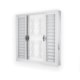 Veneziana 6 Folhas Vidro Liso Com Grade Elo Branco MGM 120x200cm - 550a501f-948c-4fbe-bd02-b75374e5b91f