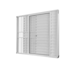 Veneziana De Correr De Alumínio Soft Plus 3 Folhas Branco MGM 100x120cm