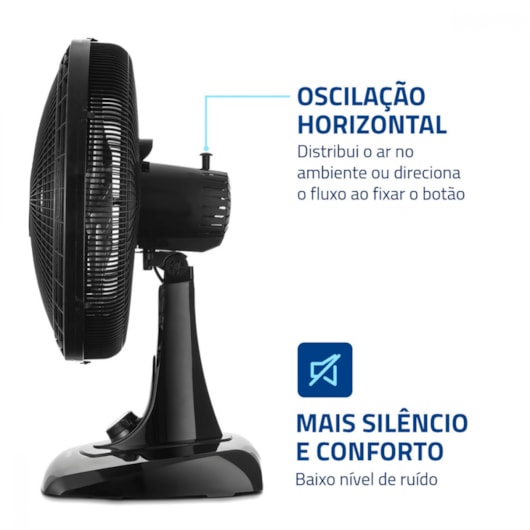 Ventilador Super Power VSP Preto E Prata Mondial 40cm 127V 140W - Imagem principal - 11cafe80-966a-4c1d-b8a0-1b8848b3ede6