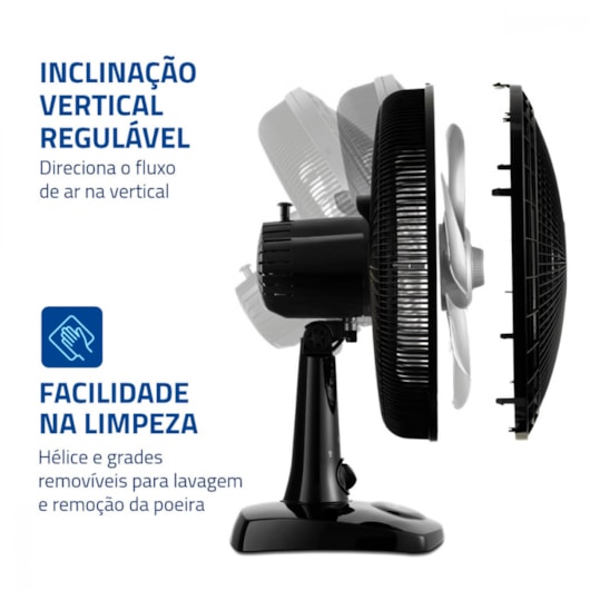 Ventilador Super Power VSP30B Preto Mondial 30cm 127V 60W - Imagem principal - 8df3c8fb-1efa-4584-b522-8733ffaba093