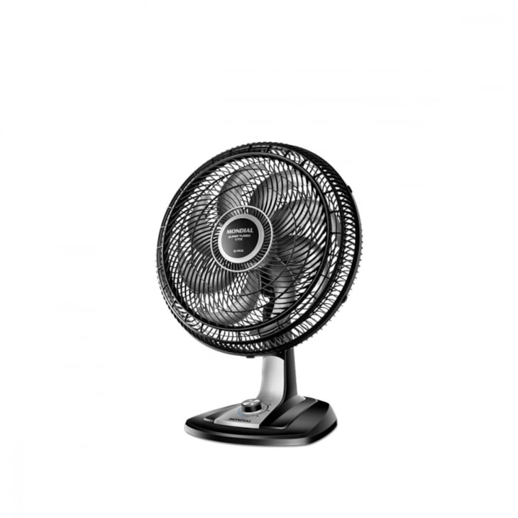 Ventilador Super Turbo 8 Pás Preto E Prata Mondial 40cm 127V 140W