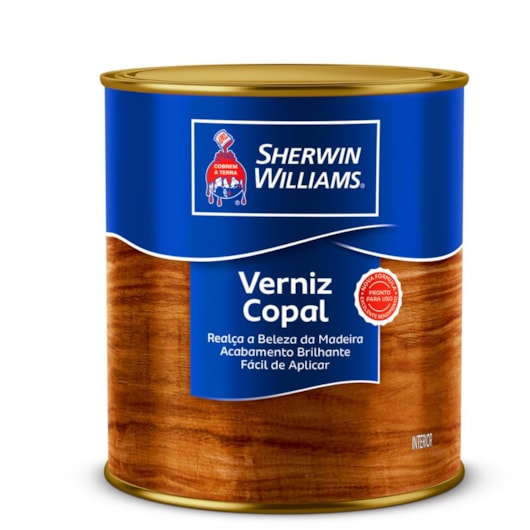 Verniz Copal Brilhante Incolor Sherwin Williams 0,9L - Imagem principal - 841527c0-b281-4285-9760-49fa6bad3430