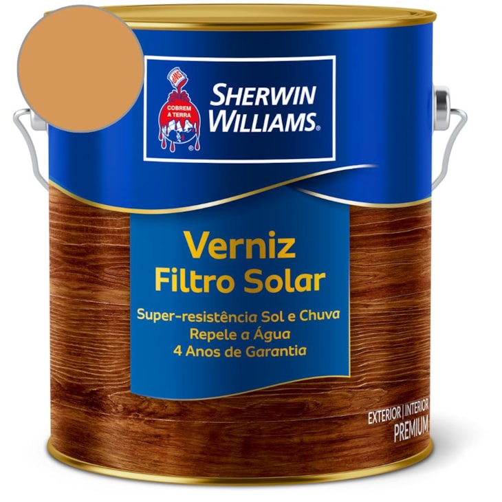 Verniz Filtro Solar Brilhante Incolor Sherwin Williams 3,6L