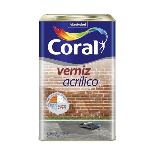 Verniz Incolor Brilhante Transparente 18l Coral - Imagem principal - 8119435c-2804-48d4-a9bc-30db43fb9bdc