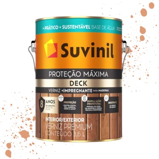 Verniz Proteção Maxima Deck Acetinado Natural Suvinil 3,6L - Imagem principal - 03ecc438-be68-4a33-be36-bdc23ab42f22