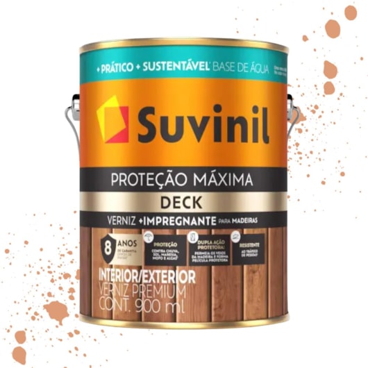 Verniz Proteção Maxima Deck Brilhante Natural Suvinil 3,6L - Imagem principal - 6ce8e156-31b5-415c-a7b3-f8a26371e016
