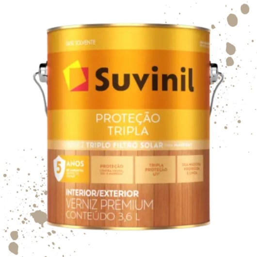Verniz Proteção Tripla Brilhante Nogueira Suvinil 3,6L - Imagem principal - 6069d486-2658-4594-847c-429d88d5ddd5