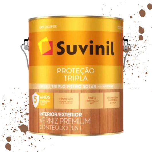 Verniz Proteção Tripla Fosco Natural Suvinil 3,6L - Imagem principal - 30157331-50a8-43c6-b7d1-8b055b499350