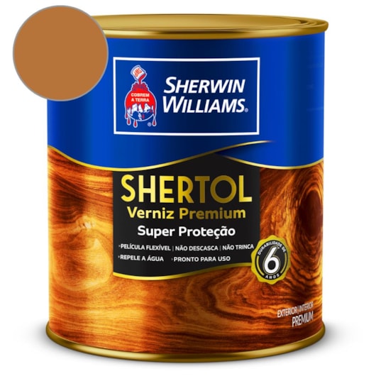 Verniz Shertol Brilhante Canela Sherwin Williams 0,9L - Imagem principal - c122408b-e7b0-476d-bd73-c85c3c2e5780