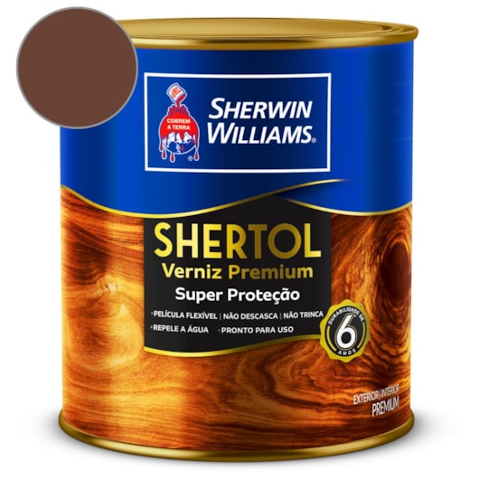 Verniz Shertol Brilhante Ipe Sherwin Williams 0,9L - Imagem principal - b8673e52-e01d-495d-914b-93e4fe62ac59