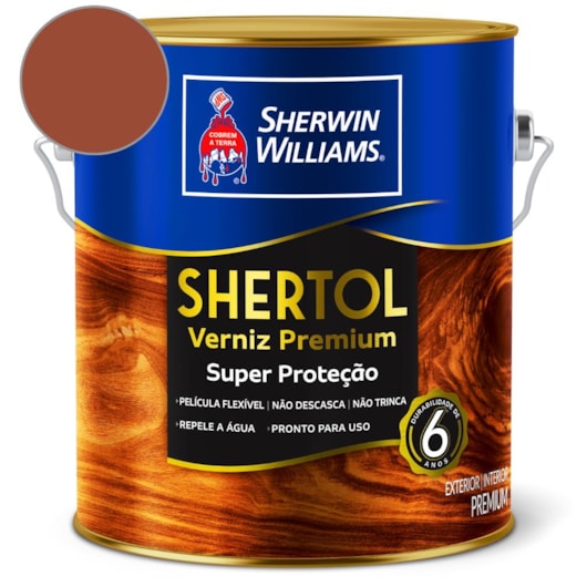 Verniz Shertol Brilhante Mogno Sherwin Williams 3,6L - Imagem principal - e7ab1b90-263c-4128-a91e-0d061c76c3db