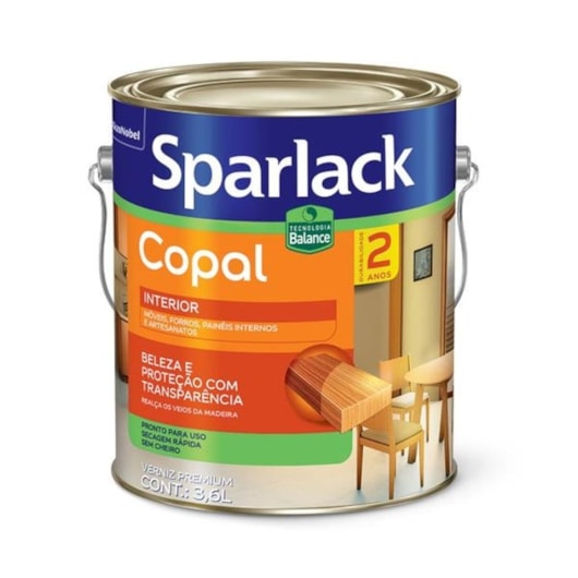 Verniz Sparlack Copal Brilhante Incolor Balance 3.6L Coral - Imagem principal - ea28dcba-adba-474b-ba5b-55a1bc2e06b7