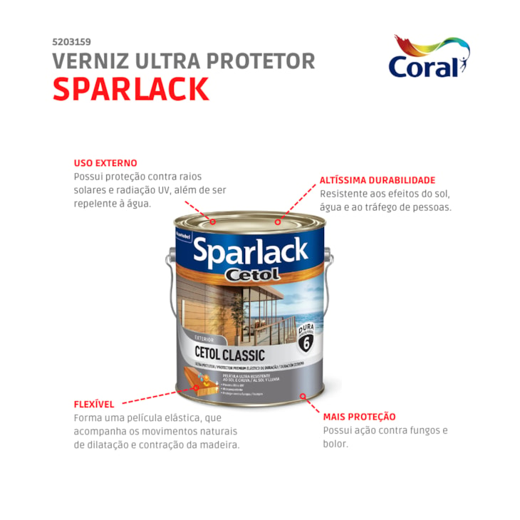 Verniz Ultra Protetor Cetol Acetinado Imbuia Sparlack Coral 3,6L