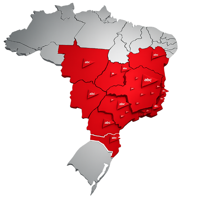 Mapa da presenca da ABC da Construcao no Brasil